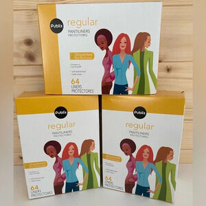 PUBLIX Brand Pantiliners Regular Unscented 3 Pack Bundle